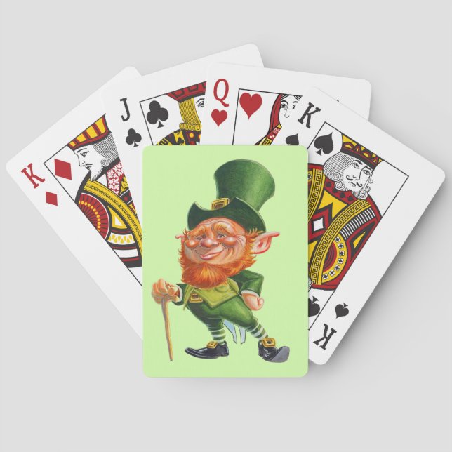 IRISH LEPRECHAUN playing cards (Back)