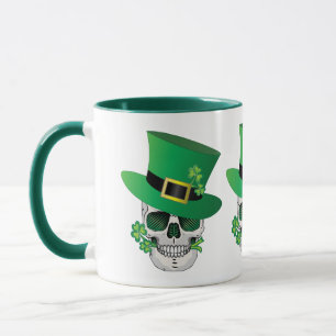 Irish Leprechaun Skull Mug