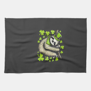 Irish Leprechaun Sloth Shamrock St Patricks Day An Kitchen Towel