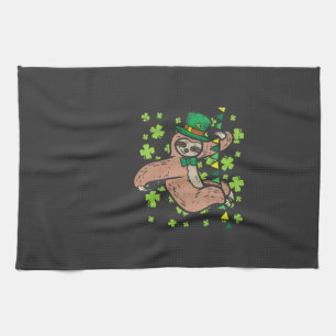 Irish Leprechaun Sloth Shamrock St Patricks Day An Kitchen Towel