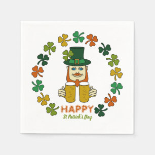Irish Leprechaun, St Patrick's Day Party Napkin