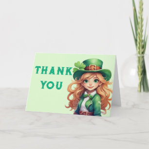 Irish leprechaun Thank You card