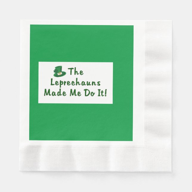 Irish Leprechauns Napkin (Front)