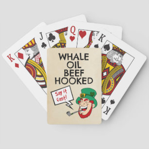 Irish Lesson: Whale Oil Beef Hooked Leprechaun Playing Cards