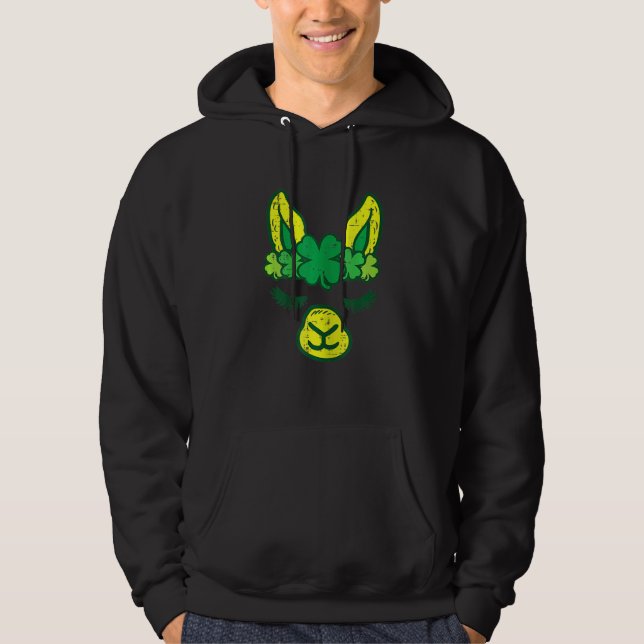 Irish Llama Alpaca Face Cute St Patrick Day Baby G Hoodie (Front)