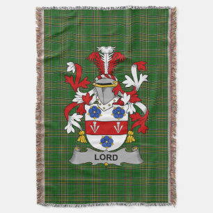  Irish Lord Coat of Arms Family Crest Ireland Throw Blanket