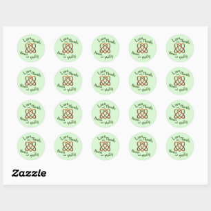 Irish Love Knot, 2 Hearts Entwined Classic Round Sticker