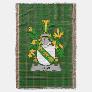 Irish Low Coat of Arms Family Crest Ireland Throw Blanket