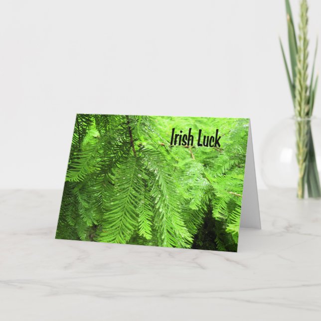 Irish Luck Card in Green (Front)