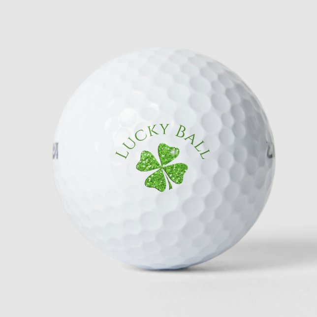 Irish Luck Clover Monogrammed Golf Balls (Front)