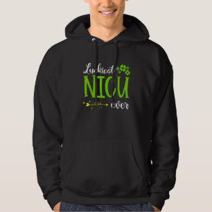 Irish Luckiest Nicu Nurse Ever Stethoscope St Patr Hoodie