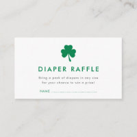 Irish Lucky Charm Diaper Raffle Baby Shower