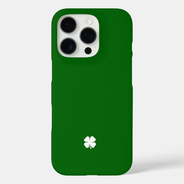 Irish Lucky Green Four Leaf Clover Case-Mate iPhone Case (Back)