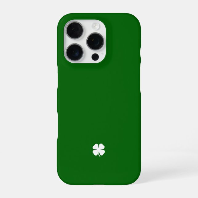 Irish Lucky Green Four Leaf Clover iPhone Case (Back)