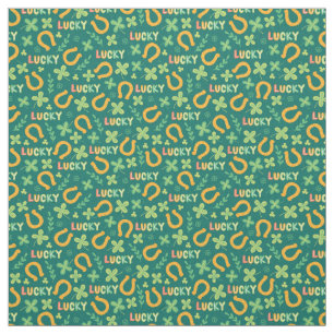 Irish LUCKY green pattern Fabric