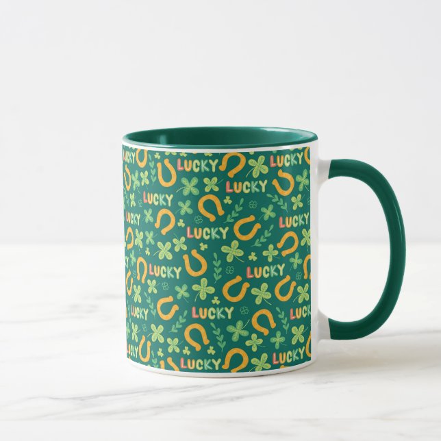 Irish LUCKY green pattern Mug (Right)