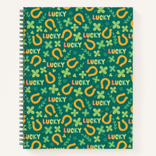 Irish LUCKY green pattern Notebook