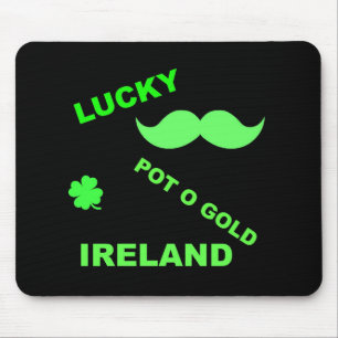 Irish Lucky Pot o Gold Quotes Mouse Pad
