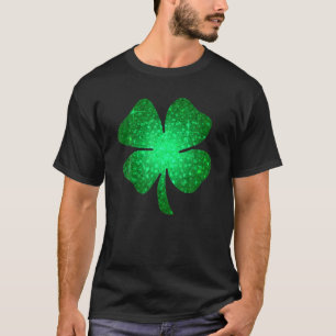 Irish Lucky Shamrock Green Four Leaf Clover St Pat T-Shirt