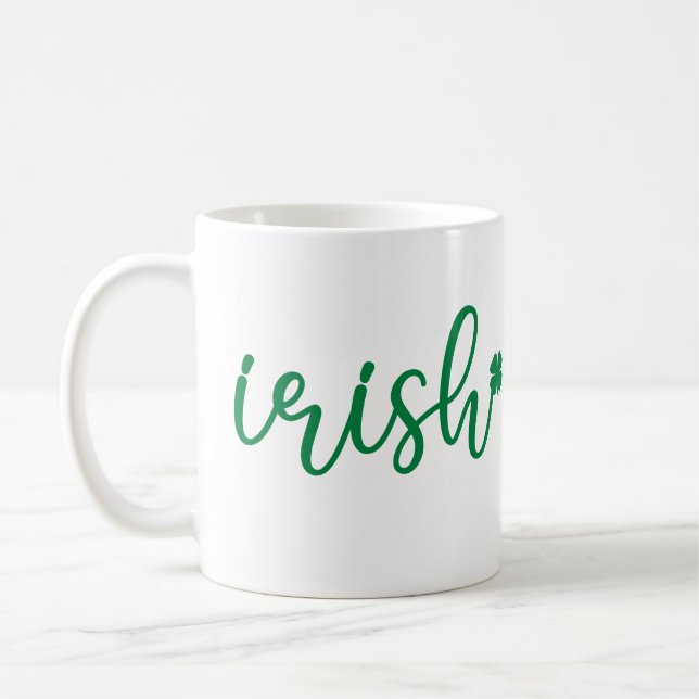 Irish Lucky Shamrock St. Patrick's Day Coffee Mug (Left)