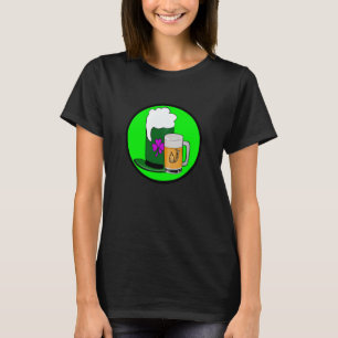 Irish lucky shamrock with beer mug St Patrick's Da T-Shirt