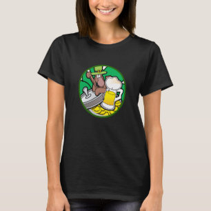 Irish lucky shamrock with beer mug St Patricks Day T-Shirt