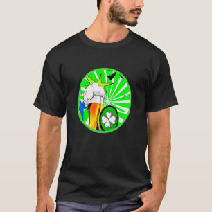 Irish lucky shamrock with beer mug St Patricks Day T-Shirt