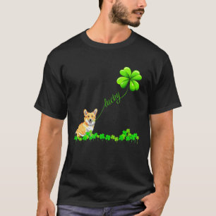 Irish Lucky With Corgi Corgi Dog T-Shirt