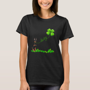 Irish Lucky with doberman T-shirt. doberman lover  T-Shirt