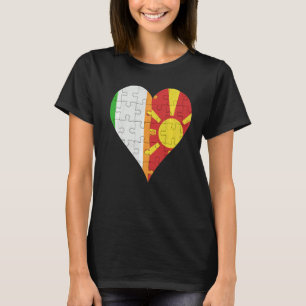 Irish Macedonian Flag Heart T-Shirt
