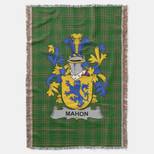  Irish Mahon or O_Mahon Coat of Arms Family Crest  Throw Blanket