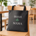 Irish Mama Shamrock  Tote Bag<br><div class="desc">Celebrate your Irish pride in style with this Irish Mama shamrock tote bag, perfect for St. Patrick’s Day or everyday. The simple, elegant design features the words Irish Mama or edit it with your own word, with a classic green shamrock, creating a timeless and stylish look for proud moms with...</div>