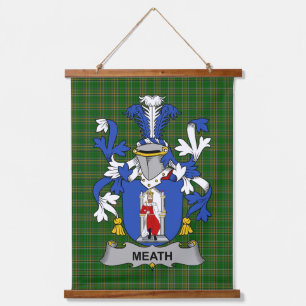Irish Meath Coat of Arms Family Crest Hanging Tapestry