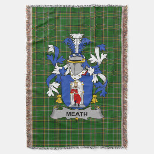 Irish Meath Coat of Arms Family Crest Ireland Throw Blanket