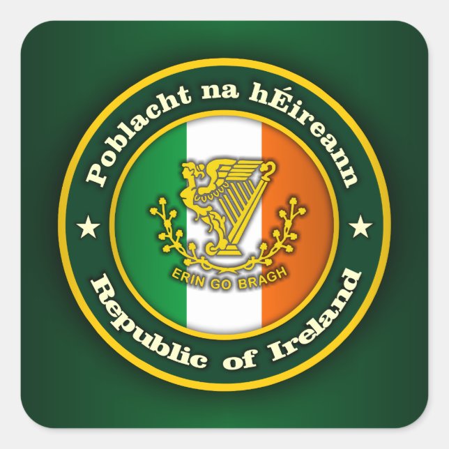 Irish Medallion 2 Square Sticker (Front)