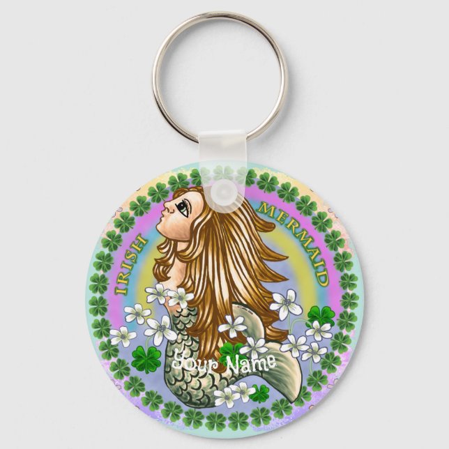 Irish Mermaid  Keychain (Front)