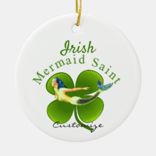 Irish Mermaid Saint Thunder_Cove Ceramic Ornament