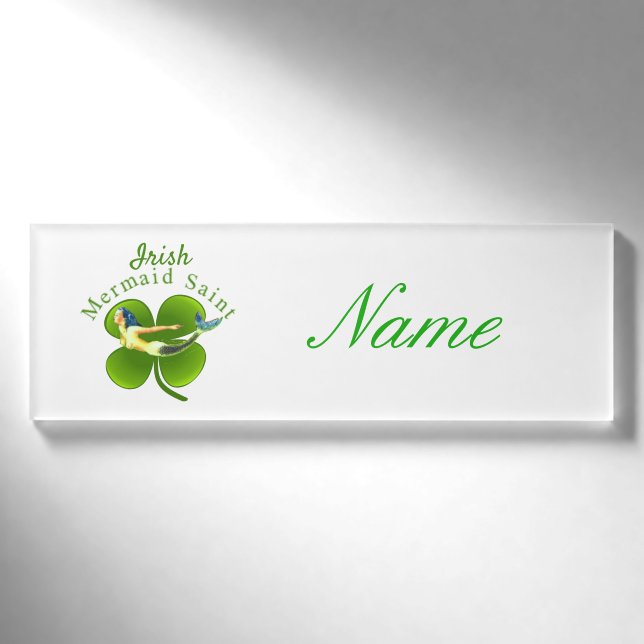Irish Mermaid Saint Thunder_Cove Name Tag (Front)