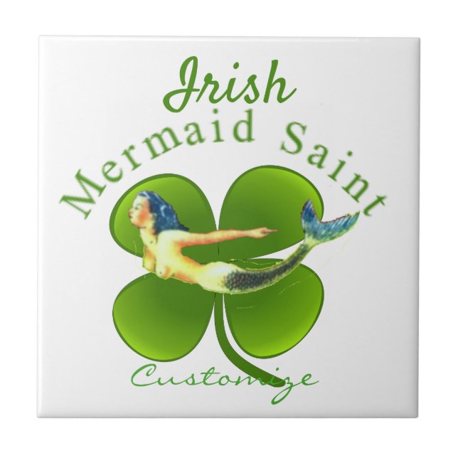 Irish Mermaid Saint Thunder_Cove Tile (Front)