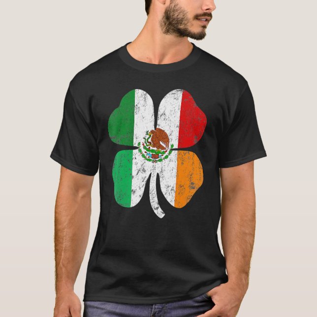 Irish Mexican Flag Mexico Ireland St Patricks Day T-Shirt (Front)