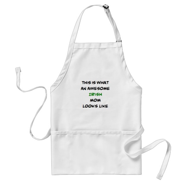 irish mom, awesome standard apron (Front)