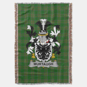 Irish Murtaugh Coat of Arms Family Crest Ireland Throw Blanket