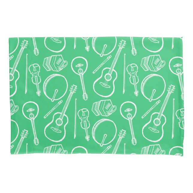 Irish Music Instruments Single Pillowcase Standard (Front)
