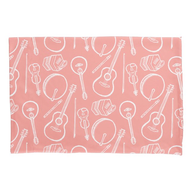 Irish Music Instruments Single Pillowcase Standard (Front)