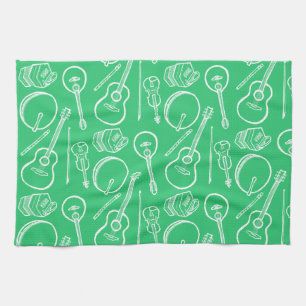 Irish Musical Instruments Kitchen Towel