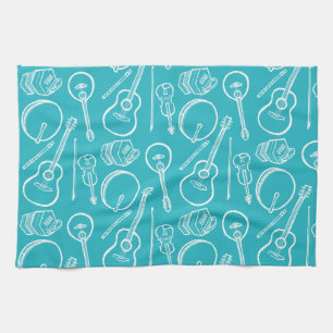 Irish Musical Instruments Kitchen Towel