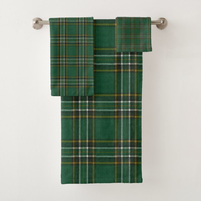 Irish National Original Tartan Bath Towel Set (Insitu)