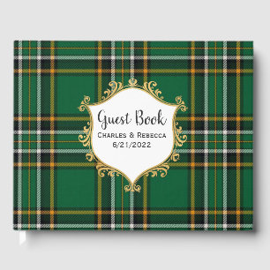 Irish National Plaid Wedding Guest Book