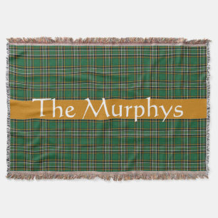 Irish National Tartan  Personalized  Throw Blanket