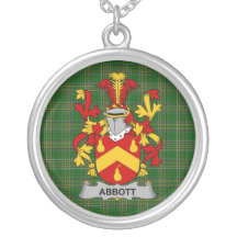 Irish Necklace Abbott Coat of Arms Family Crest
